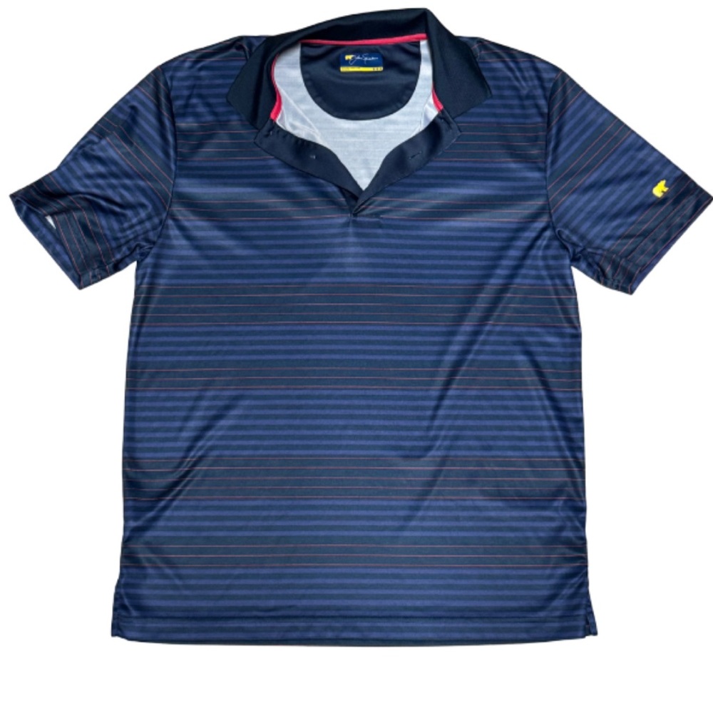 Navy Striped Polo Shirt